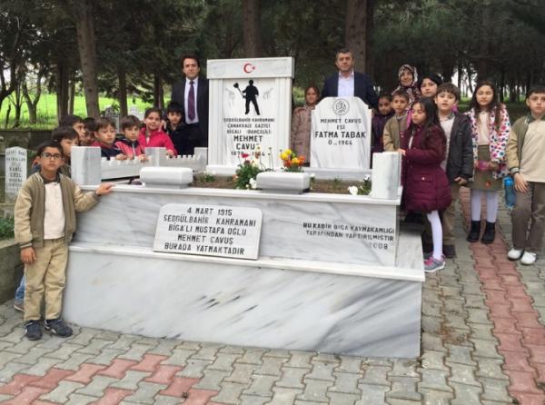 Çanakkale Kahramanı Biga´lı Mehmet ÇAVUŞ´un Anıt Mezarı Ziyaretimiz